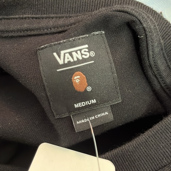 Vans x a bathing ape black tshirt size medium - Picture 7 of 10